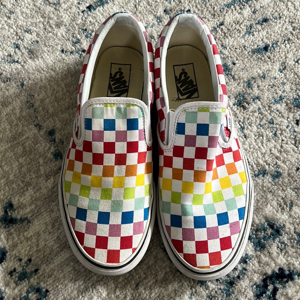 Pride vans slide ons